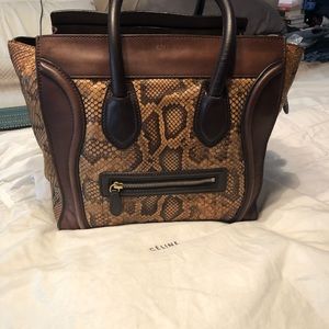 Celine Mini Python Luggage